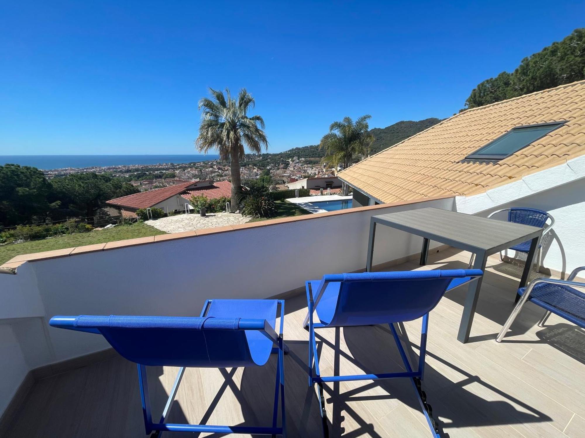 Palm Maresme - Suite With Bathroom And Terrasse With Ocean Views In A Private Villa Vilassar de Dalt Kültér fotó